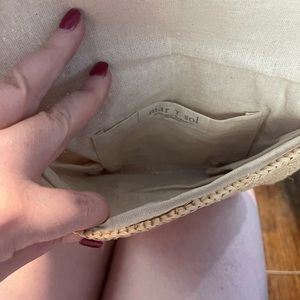 A Mar y sol straw bag, handmade in Madagascar. Never used.